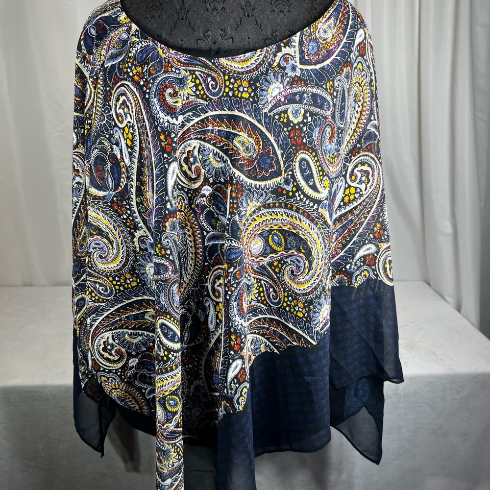 I.N. Studio Women's Paisley Sleeveless Blouse Size 2X